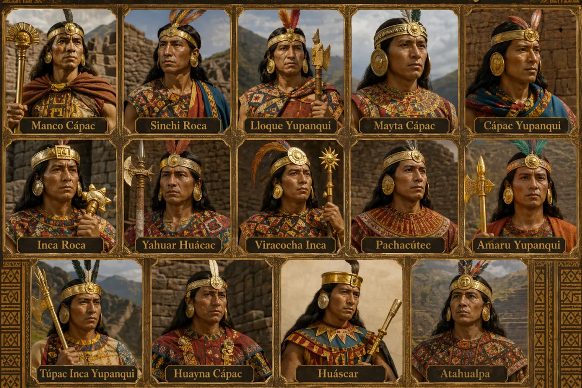 Los 14 incas del Tahuantinsuyo