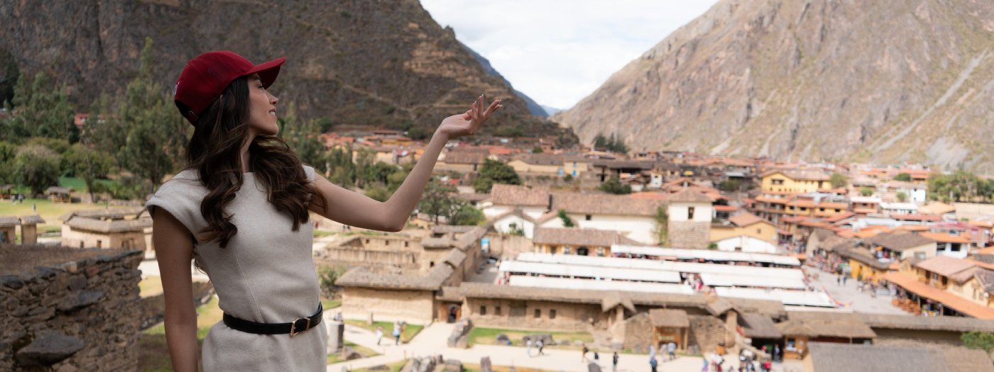 Vista del pueblo de Ollantaytambo