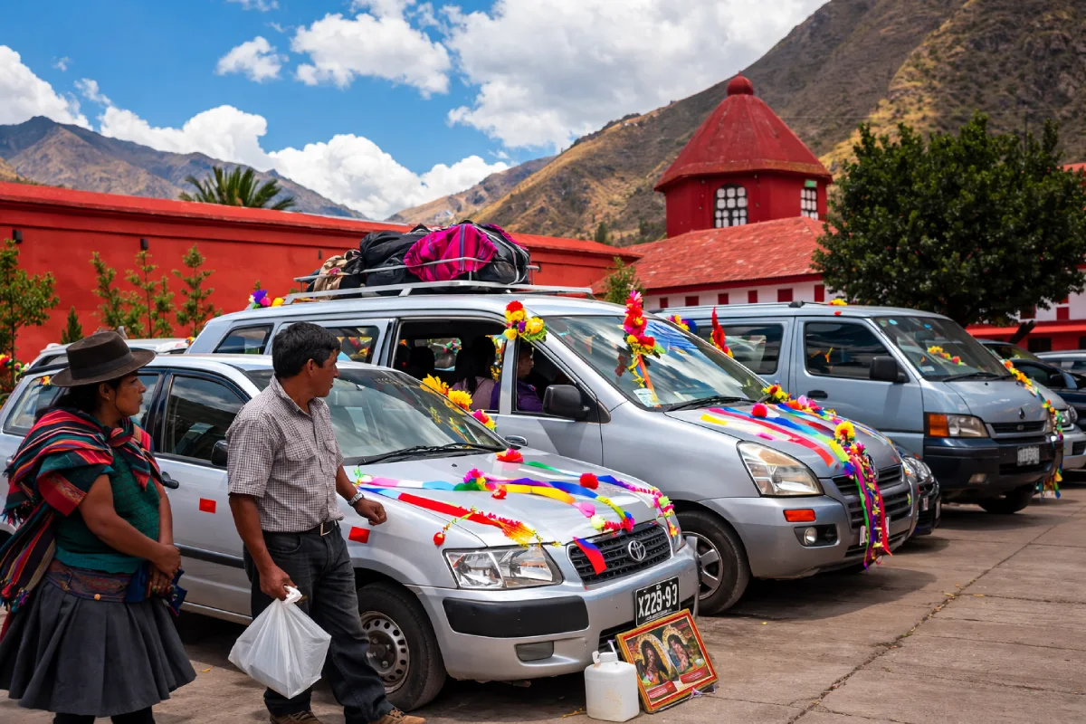 Bendición de vehículos del Señor de Huanca