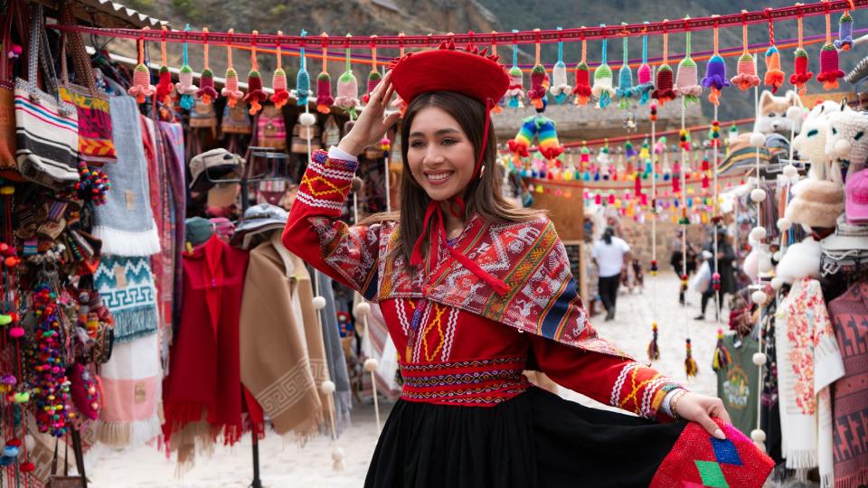 El mercado artesanal de Ollantaytambo