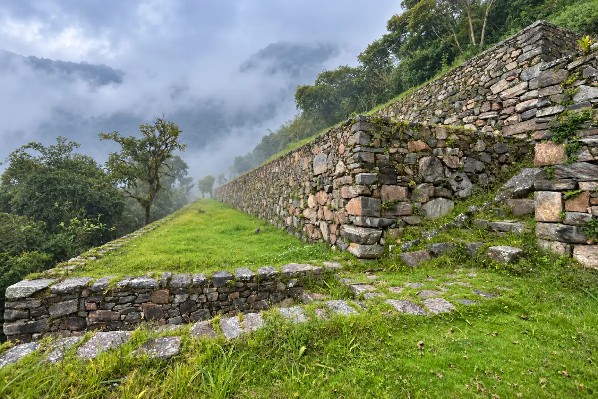 Andenes de Choquequirao entre neblina | Cocatambo