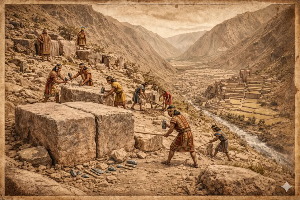 canteros incas en Cachiccata