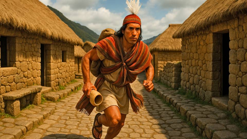 Chasqui en tambo Inca