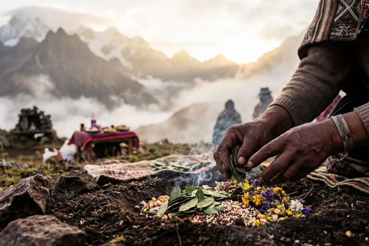 Entierro de ofrenda para la Pachamama | Cocatambo