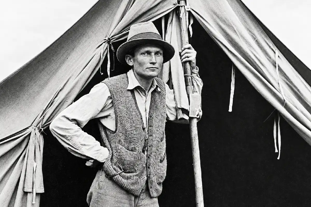 Hiram Bingham en su campamento | Cocatambo