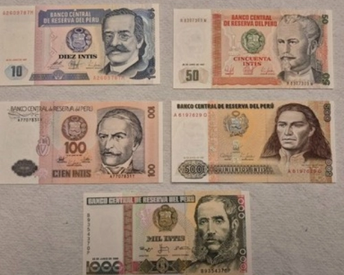 billetes inti del Perú
