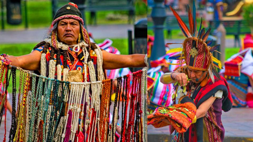 Quipu Camayoq y sacerdote Inca