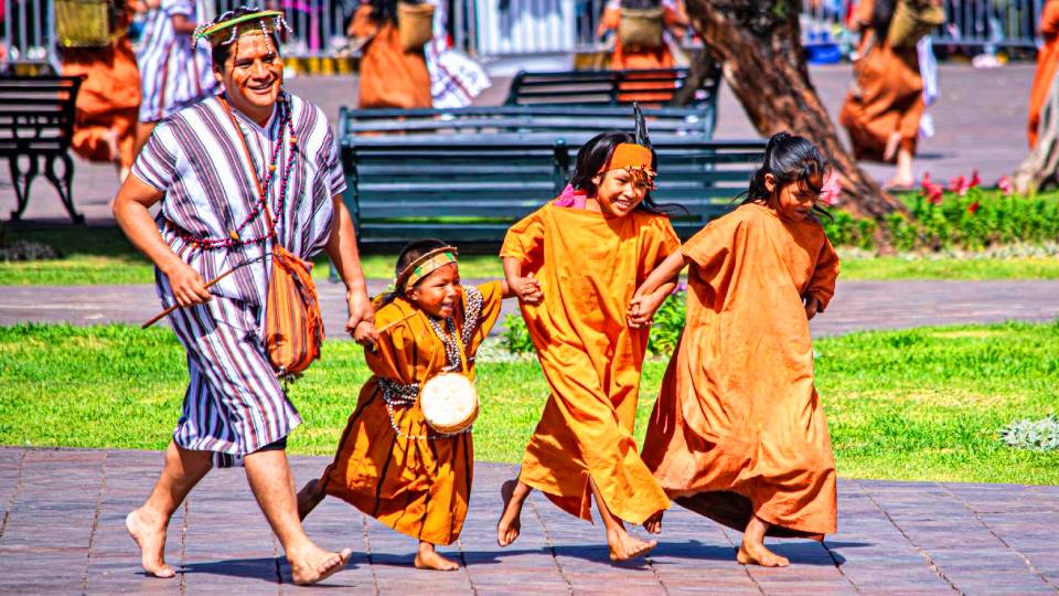 Pueblo inca en el Inti Raymi