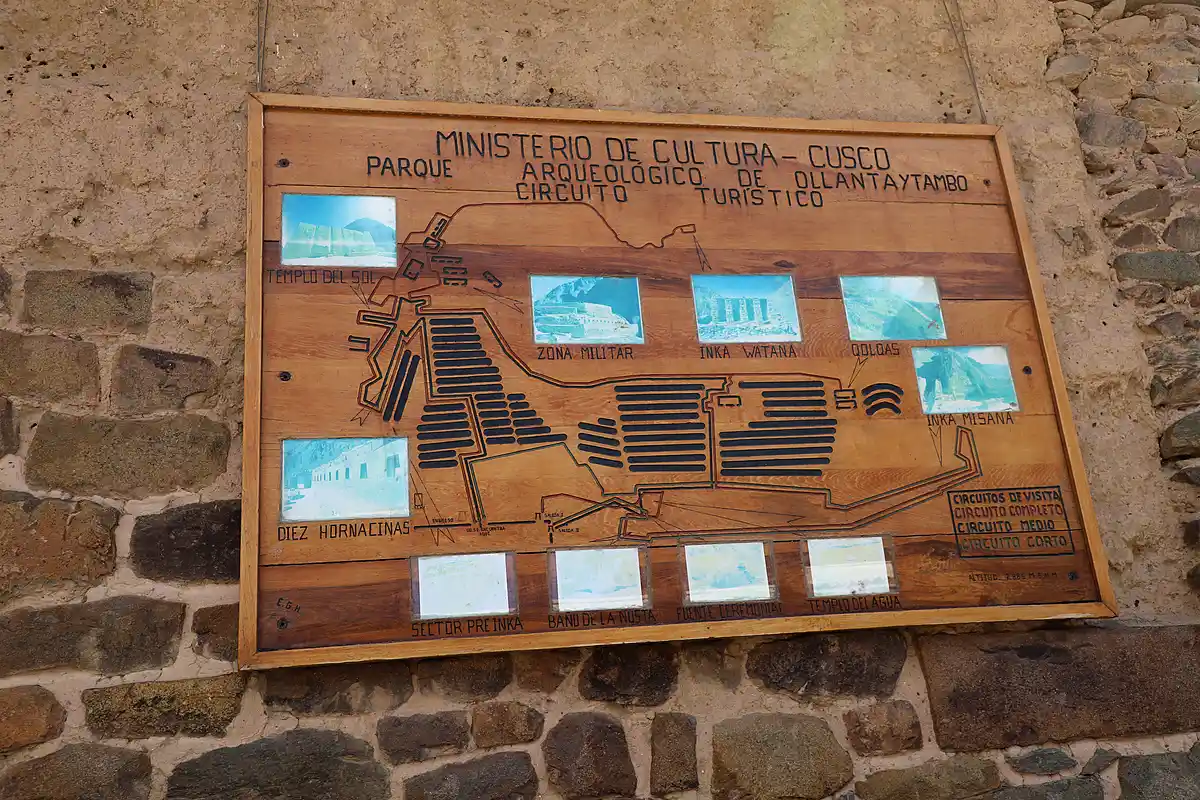 Mapa arqueológico de Ollantaytambo | Cocatambo