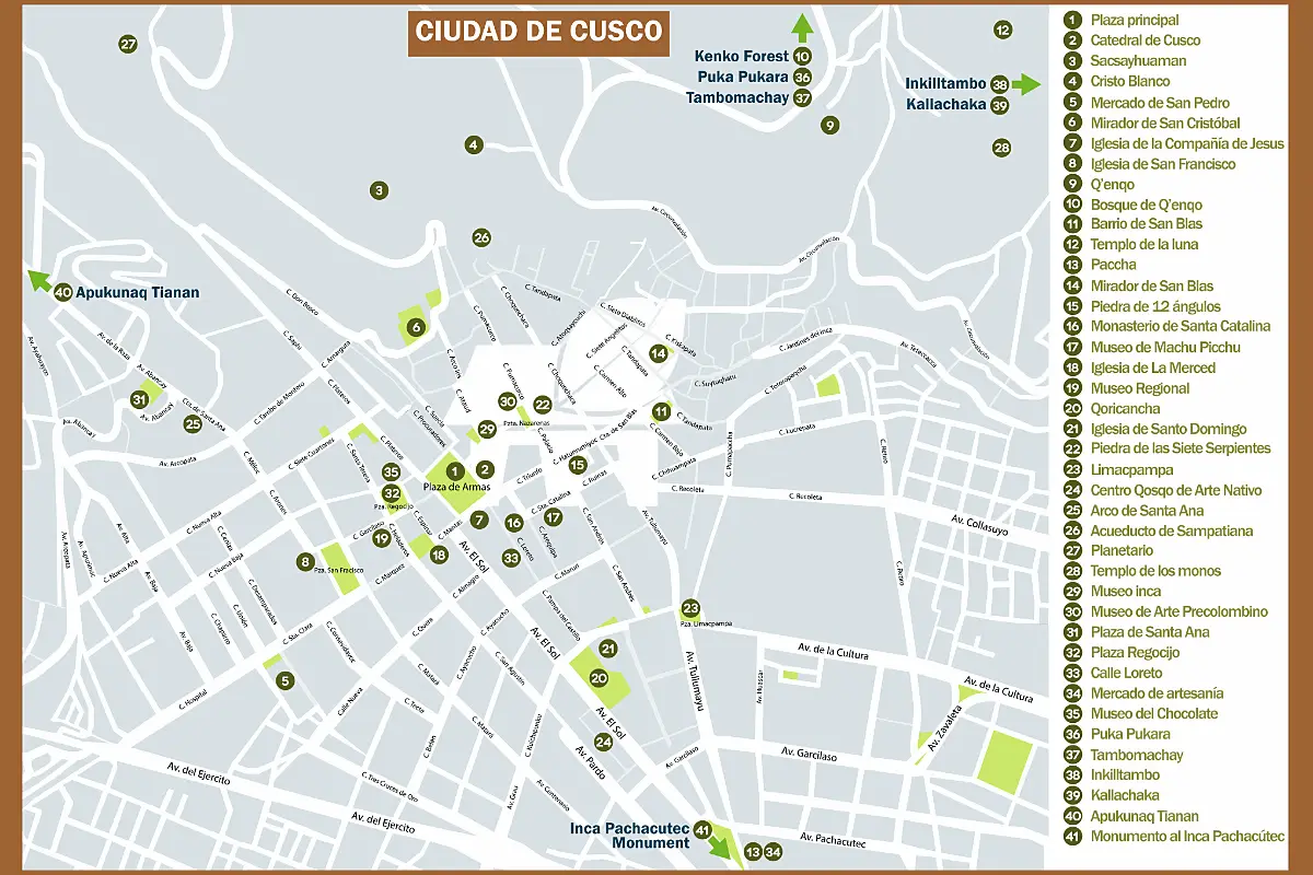 Mapa turístico del Cusco | Cocatambo