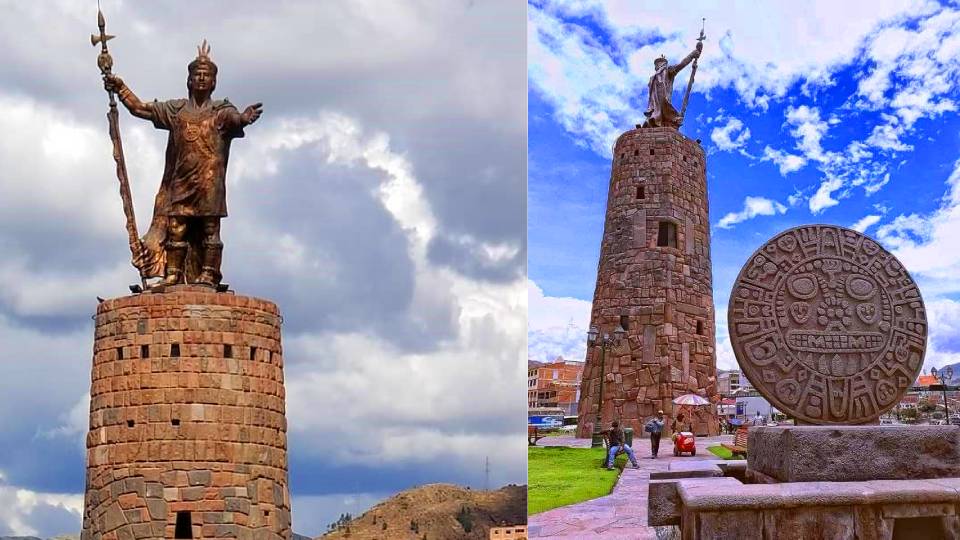 Monumento de Pachacútec - Mapa turístico del Cusco