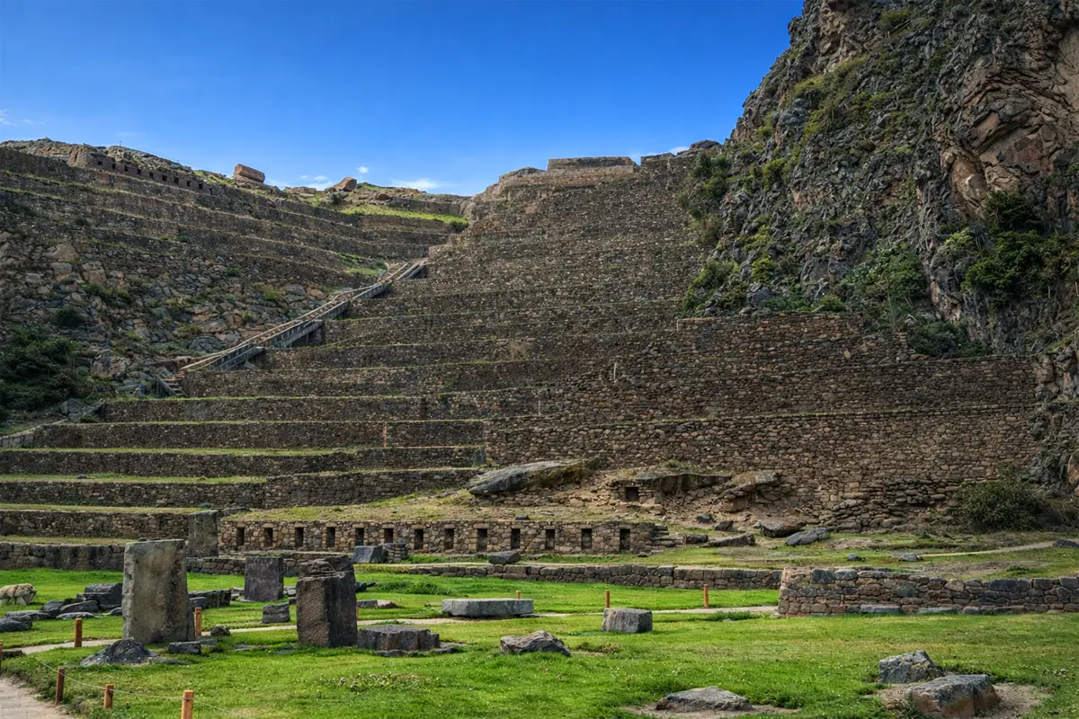 Vista del sitio arqueológico de Ollantaytambo