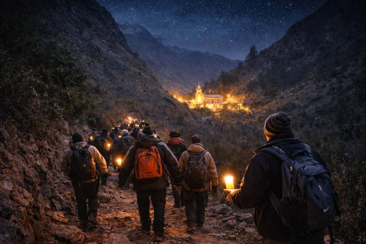 Peregrinación nocturna al Santuario del Señor de Huanca