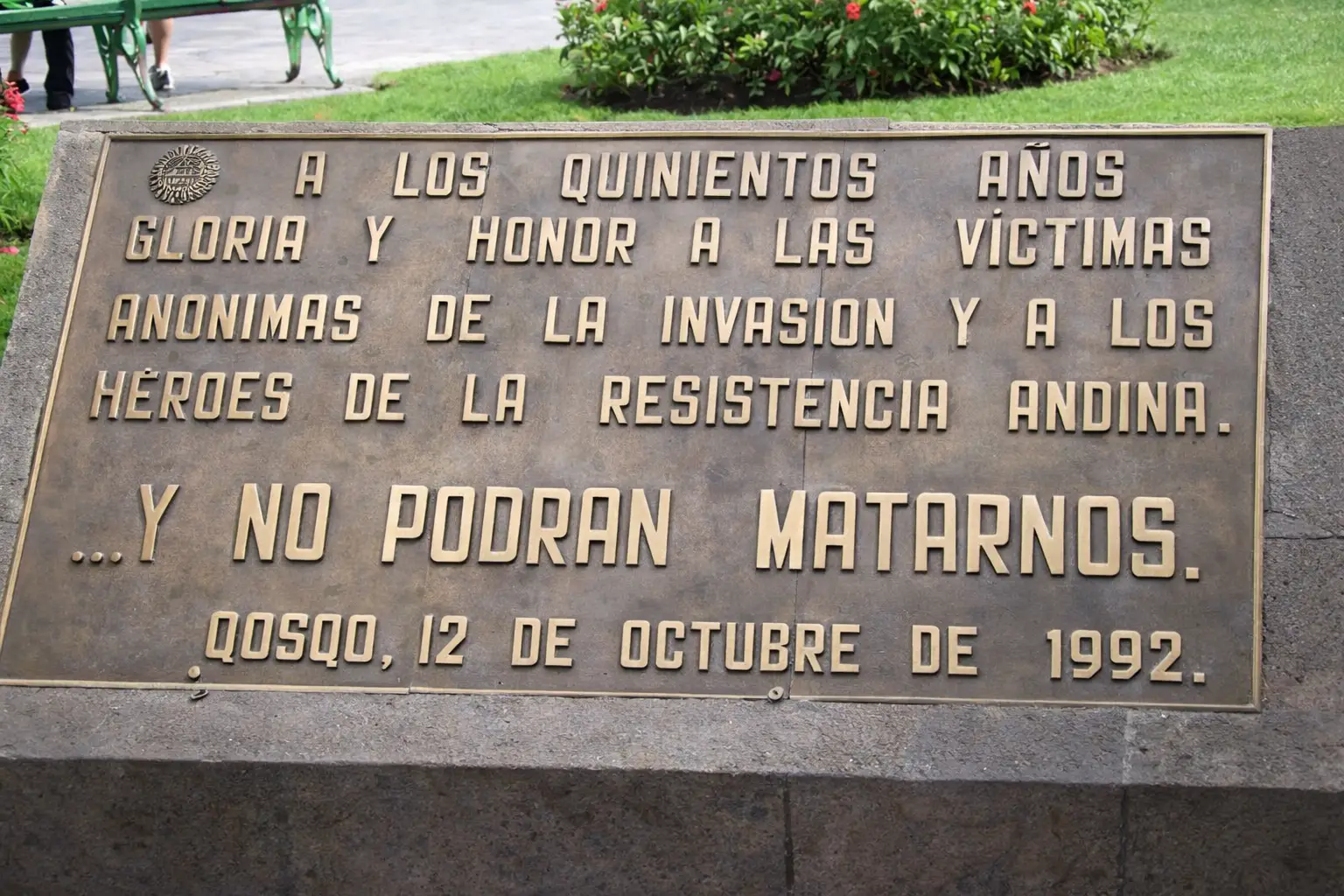 Placa conmemorativa a Tupac Amaru II