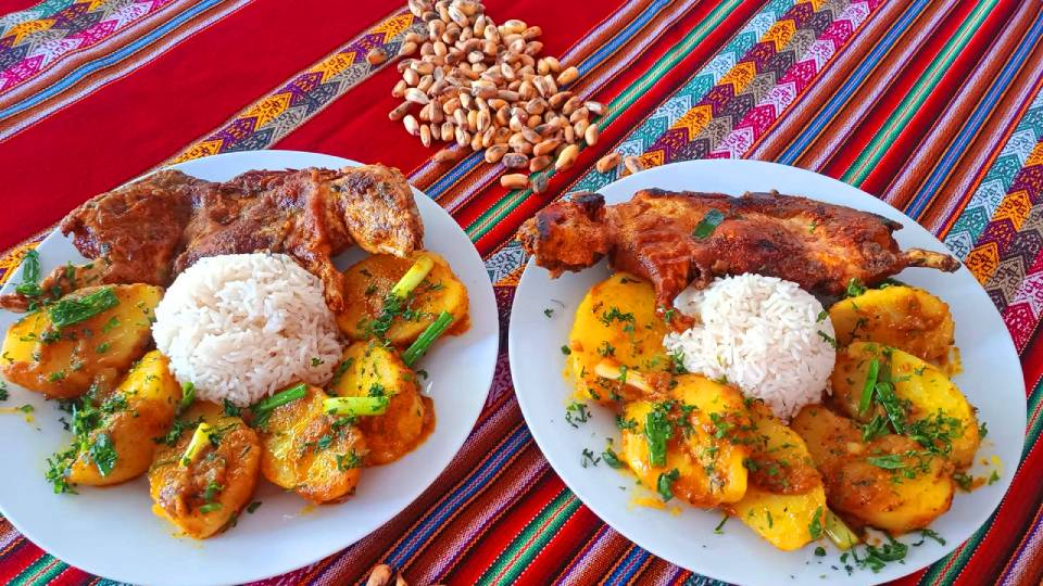 Platos típico de la sierra peruana - Picante de cuy