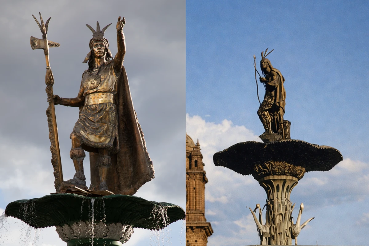Plaza de Armas Cusco el Inca y el Apache
