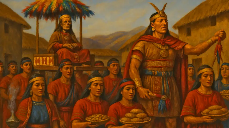 Procesión de malkis o momias incas