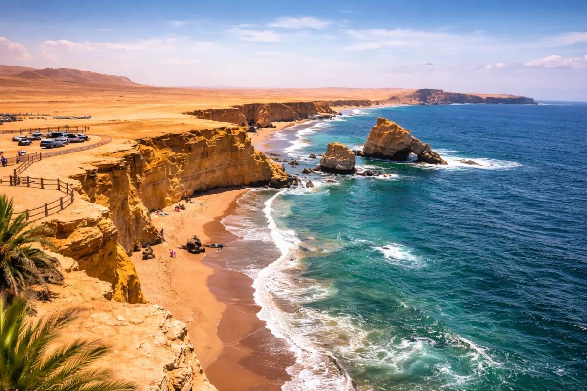 Reserva Nacional de Paracas: donde el desierto se encuentra con el mar en la costa de Ica.