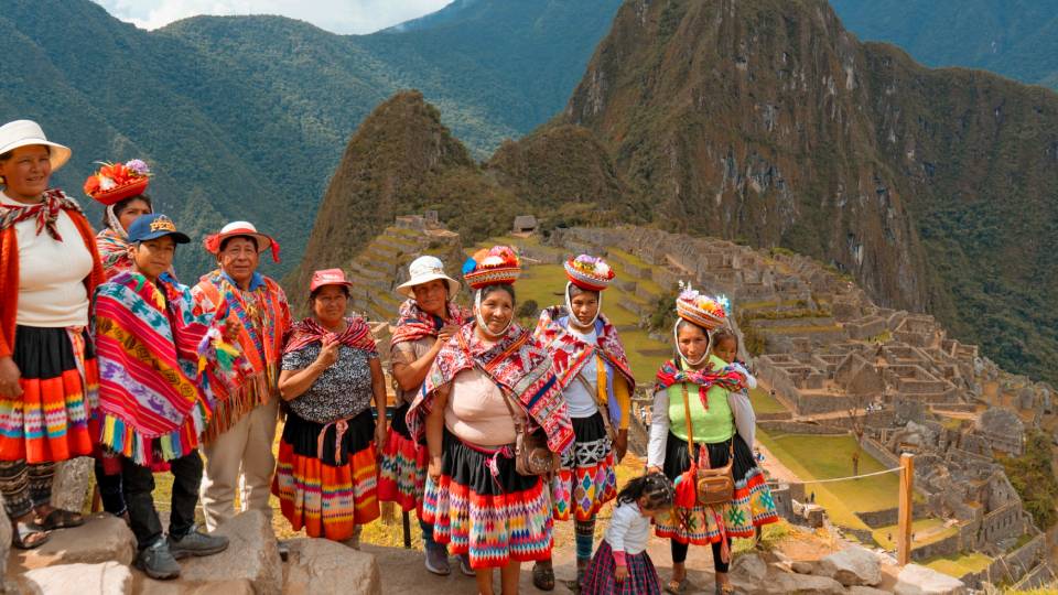 Pobladores Quechua en Machu Picchu