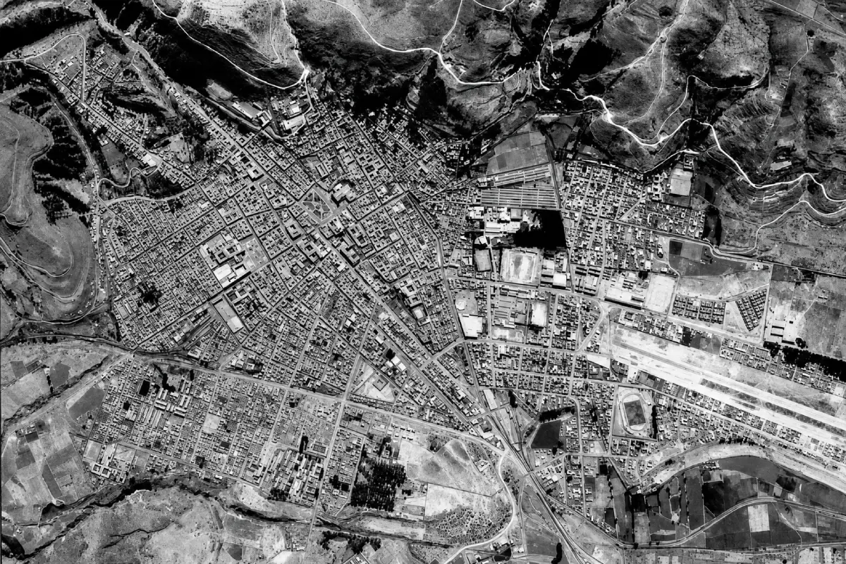Vista aérea del Cusco en 1963 | Cocatambo