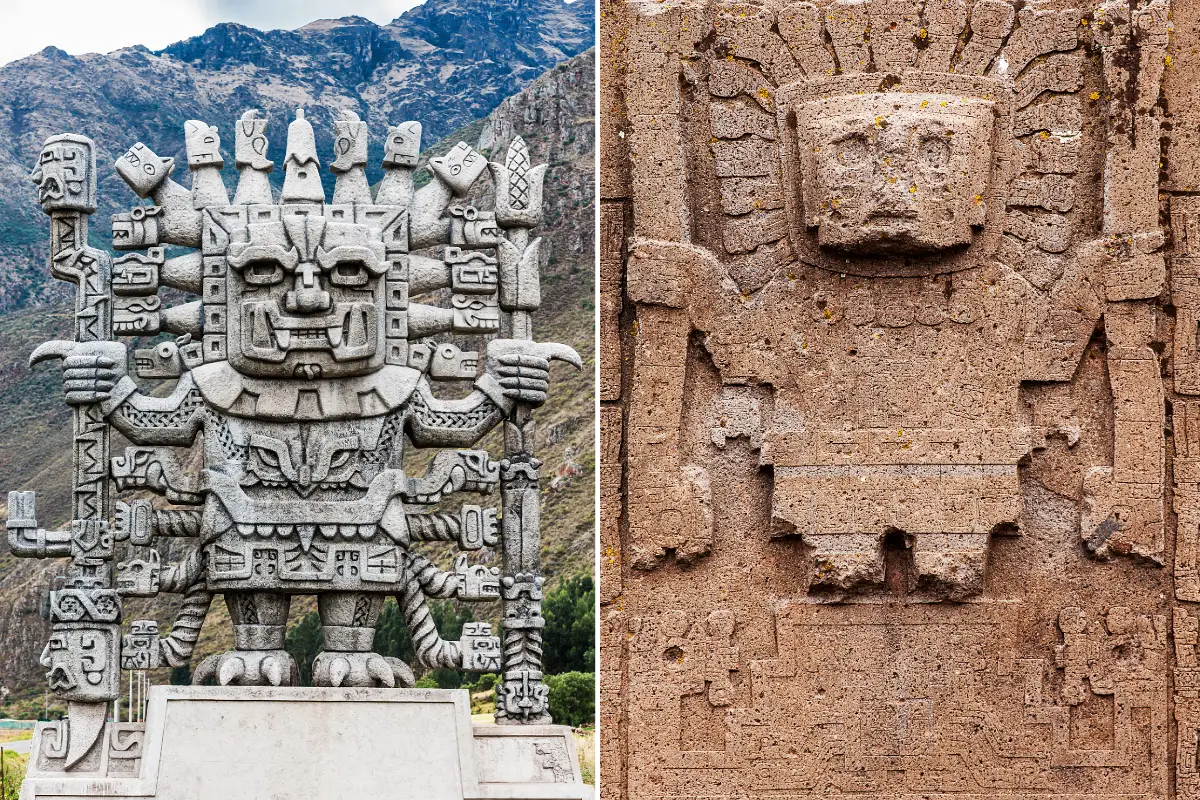 El dios Wiracocha representado en piedra | Cocatambo